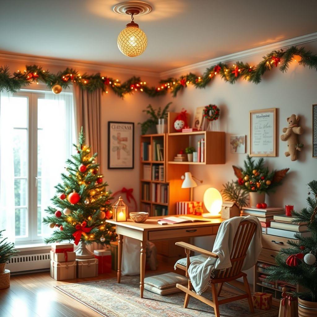 Christmas study room - AI Generated