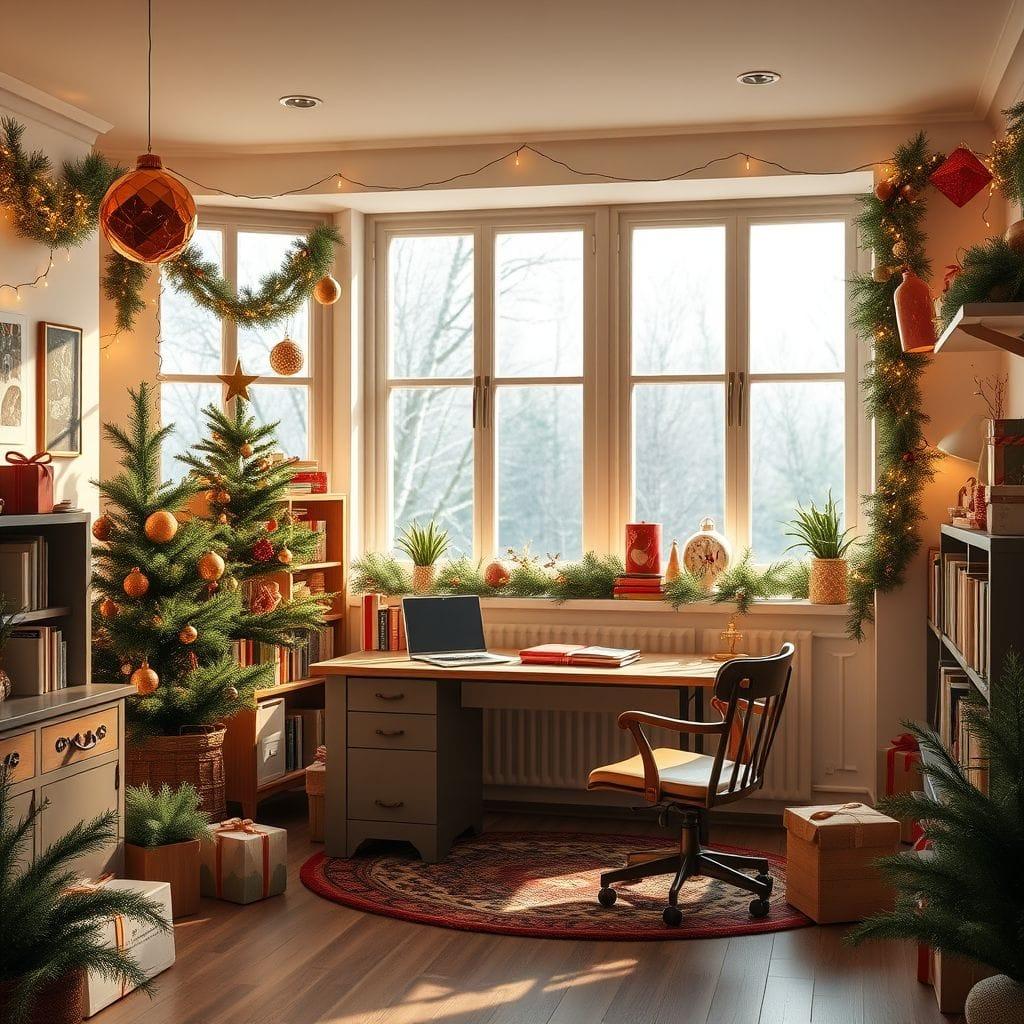 Christmas study room - AI Generated