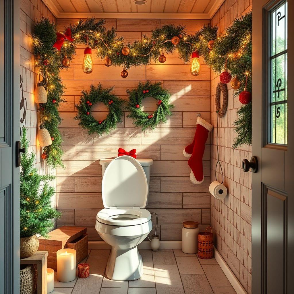 Christmas toilet - AI Generated