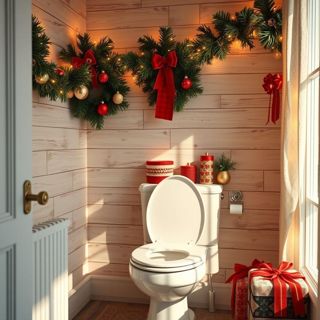 Christmas toilet - AI Generated