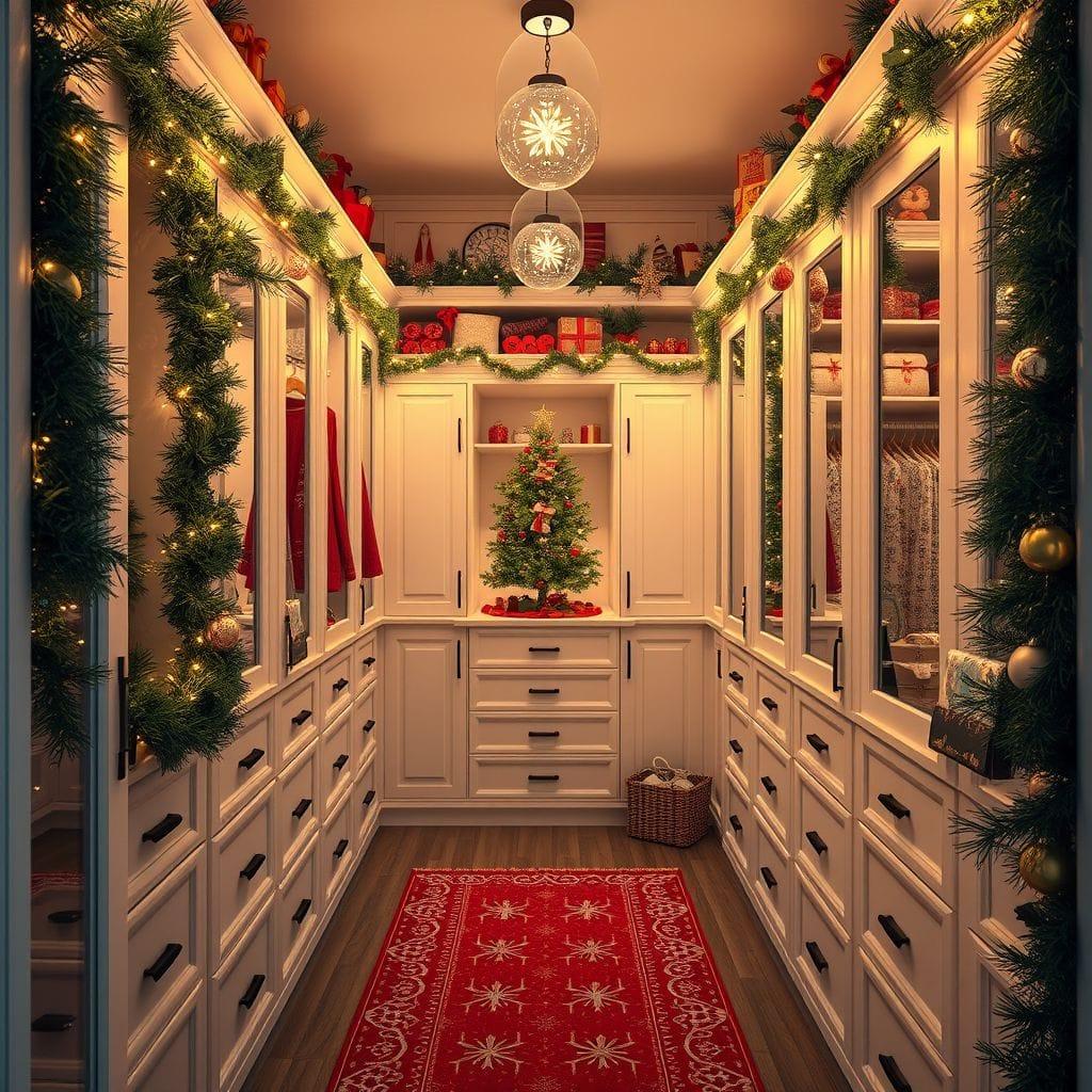 Christmas walk-in closet - AI Generated