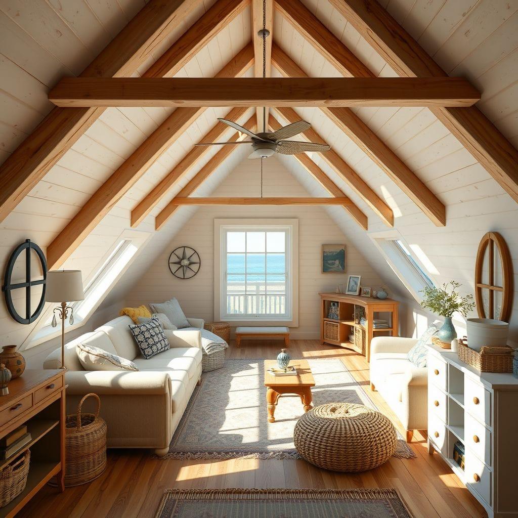 Coastal attic - AI Generated