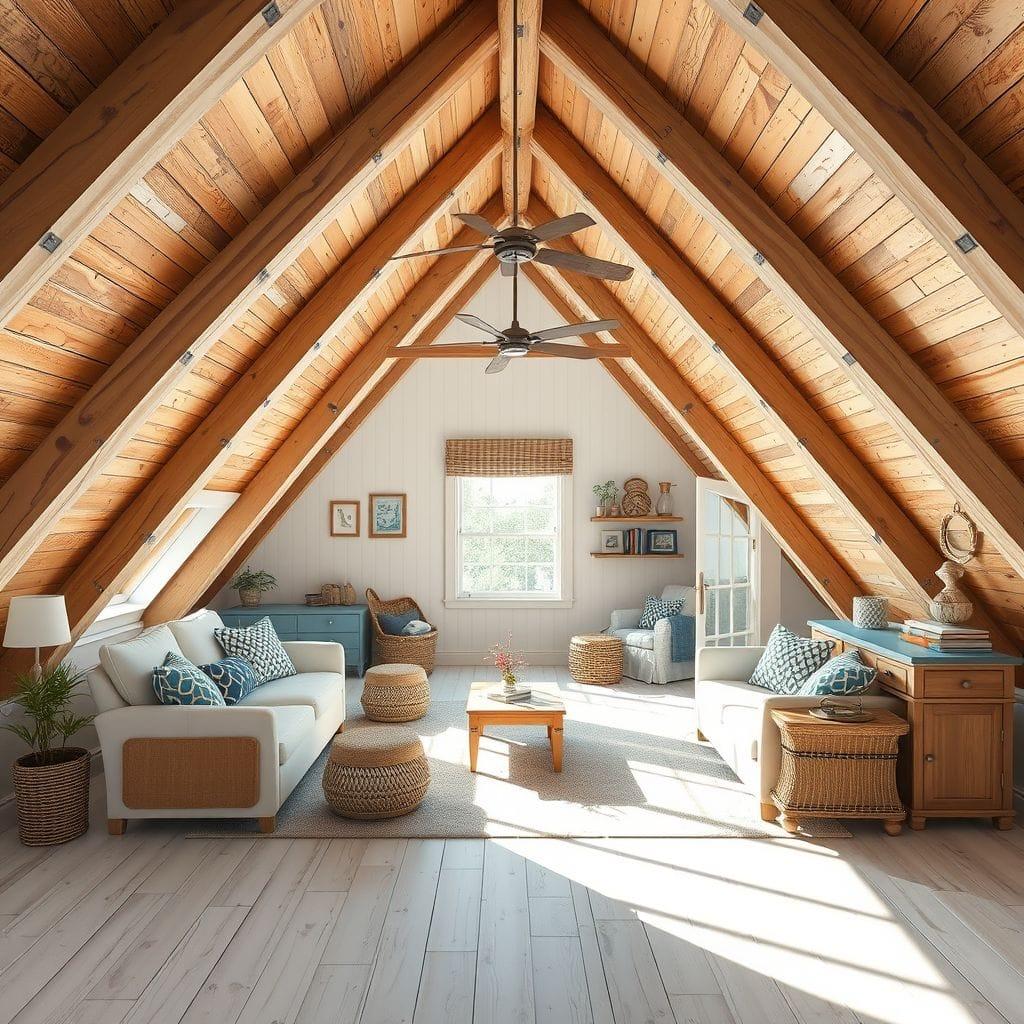Coastal attic - AI Generated