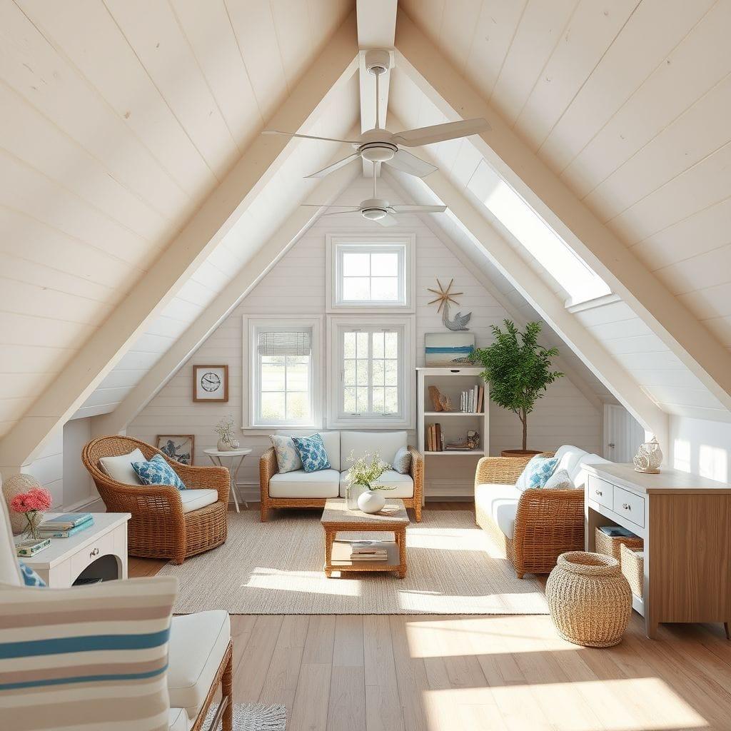 Coastal attic - AI Generated