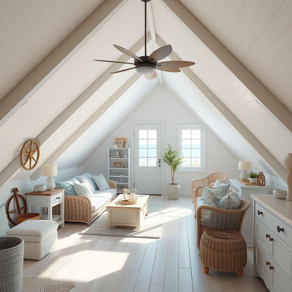 Coastal attic - AI Generated