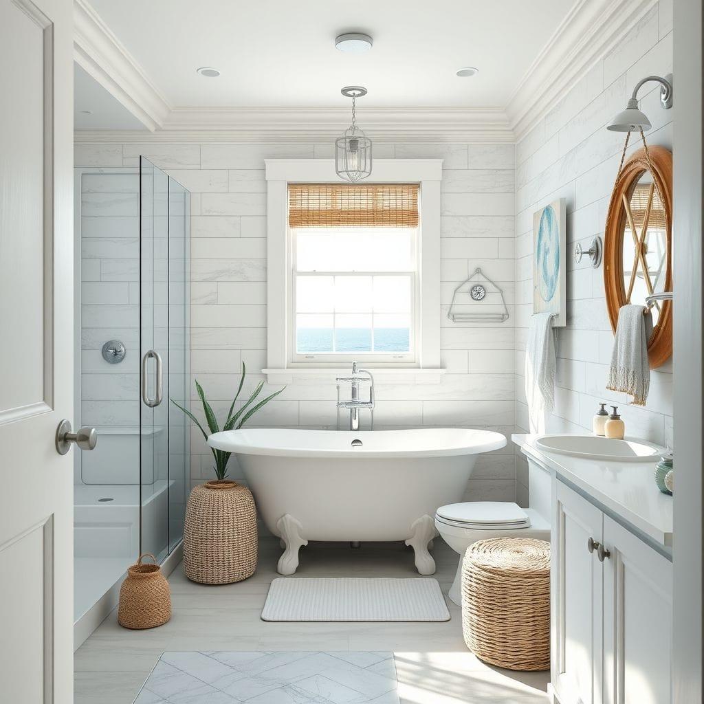 Coastal bathroom - AI Generated