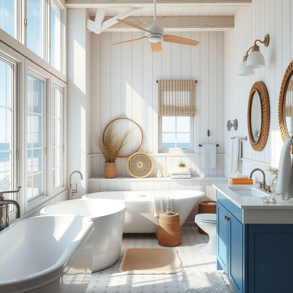 Coastal bathroom - AI Generated
