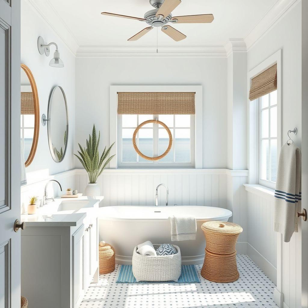 Coastal bathroom - AI Generated