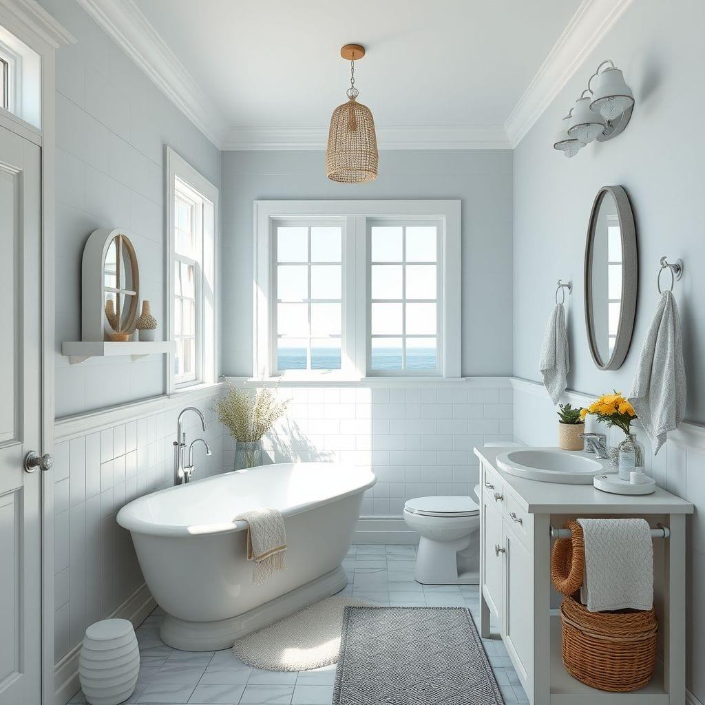 Coastal bathroom - AI Generated