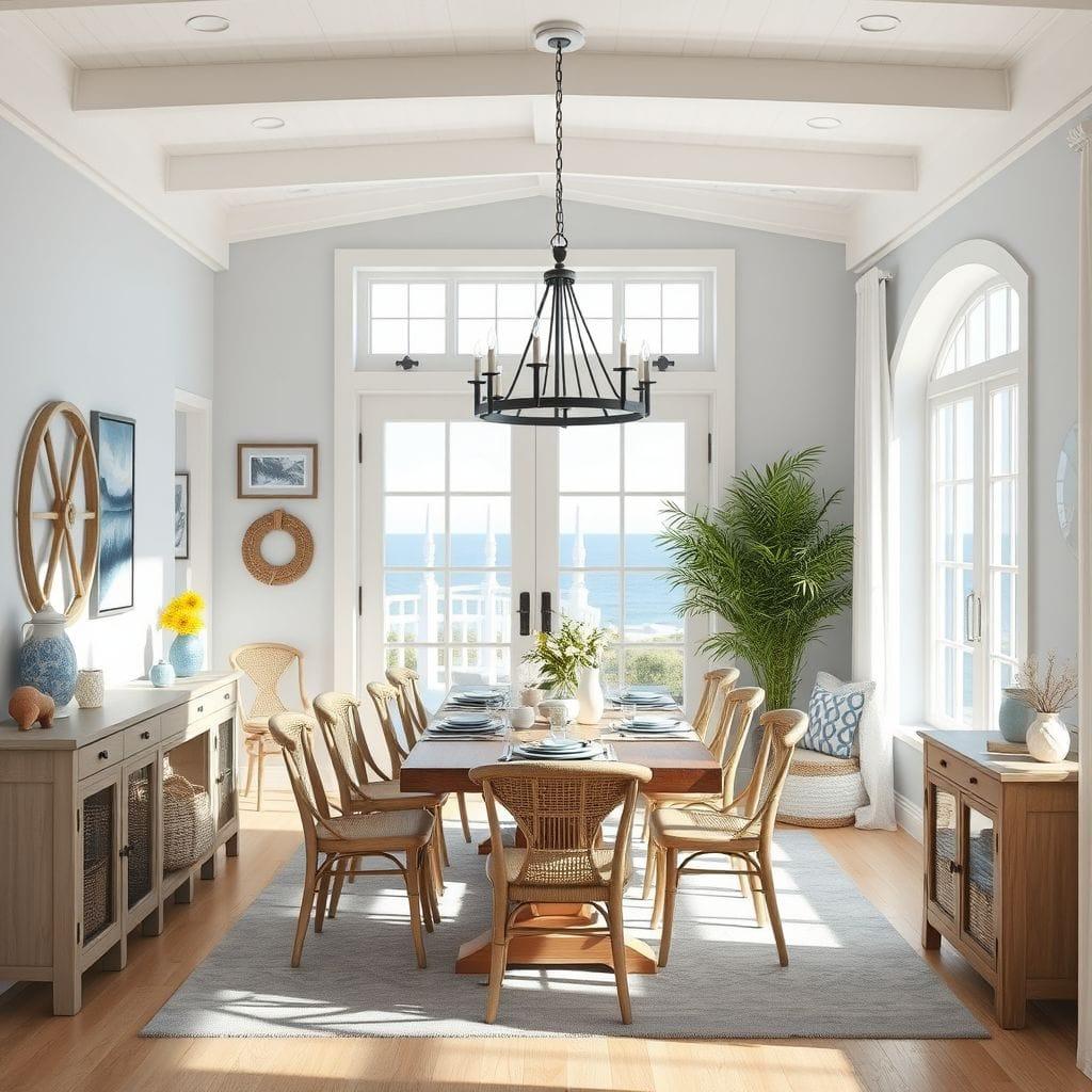 Coastal dining room - AI Generated