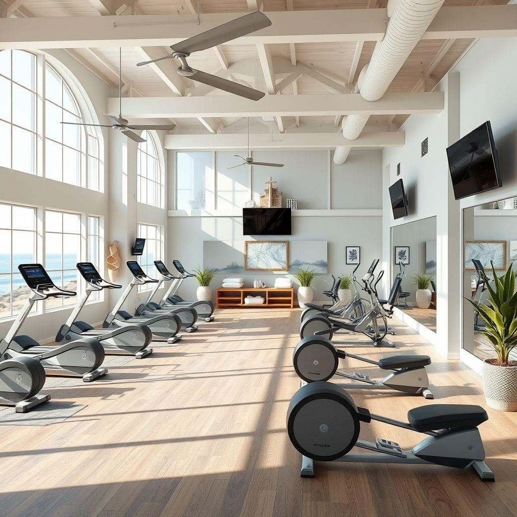 Coastal gym - AI Generated