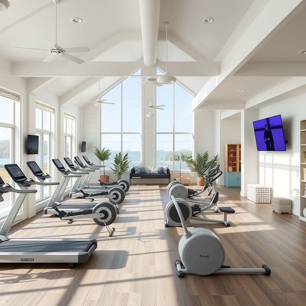 Coastal gym - AI Generated
