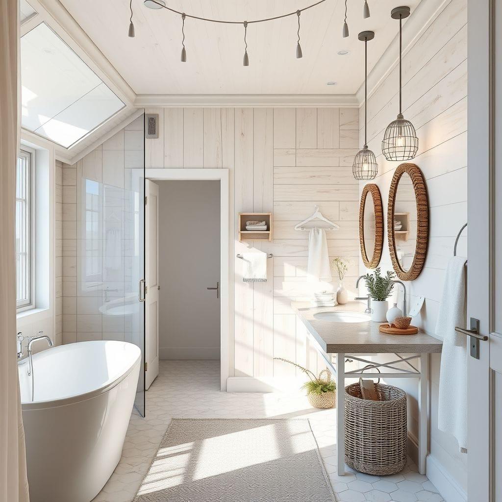 Coastal hotel bathroom - AI Generated