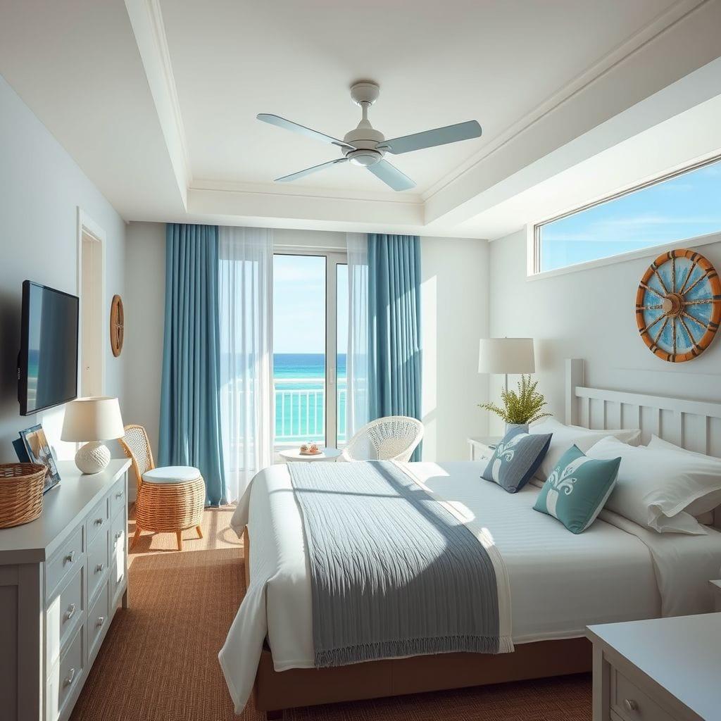 Coastal hotel room - AI Generated