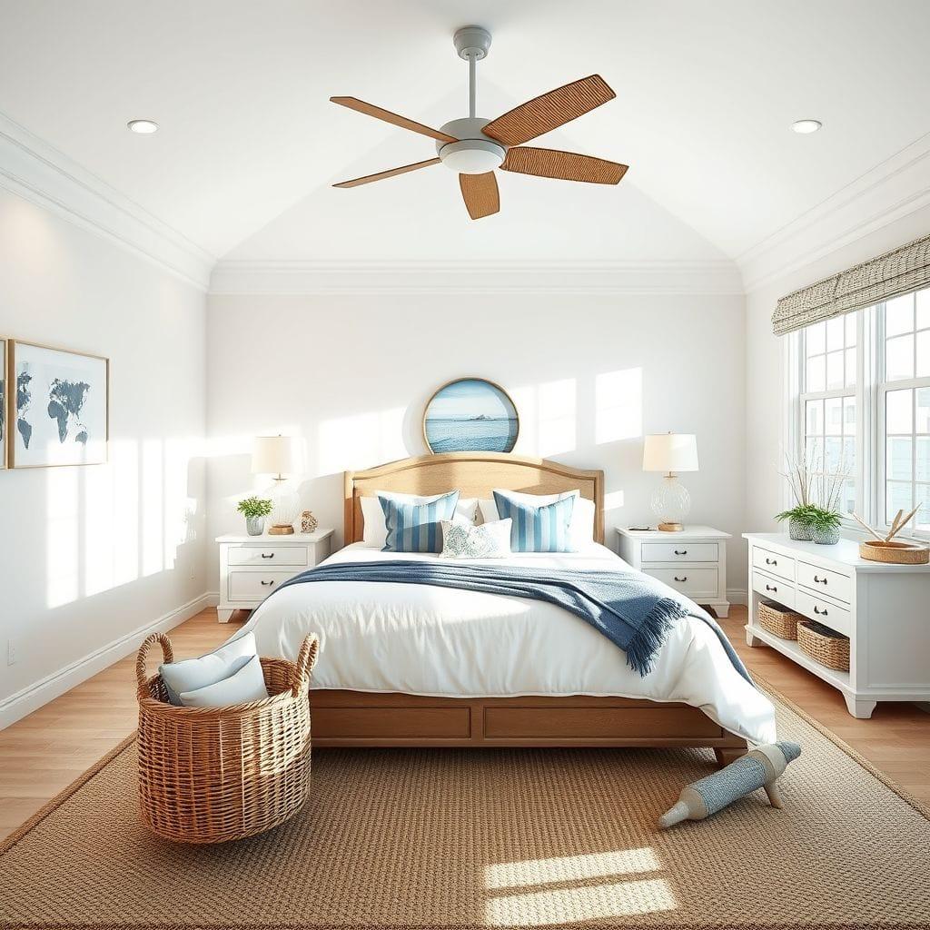 Coastal master bedroom - AI Generated