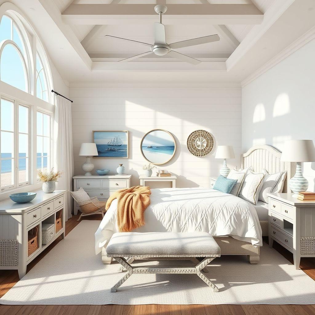 Coastal master bedroom - AI Generated