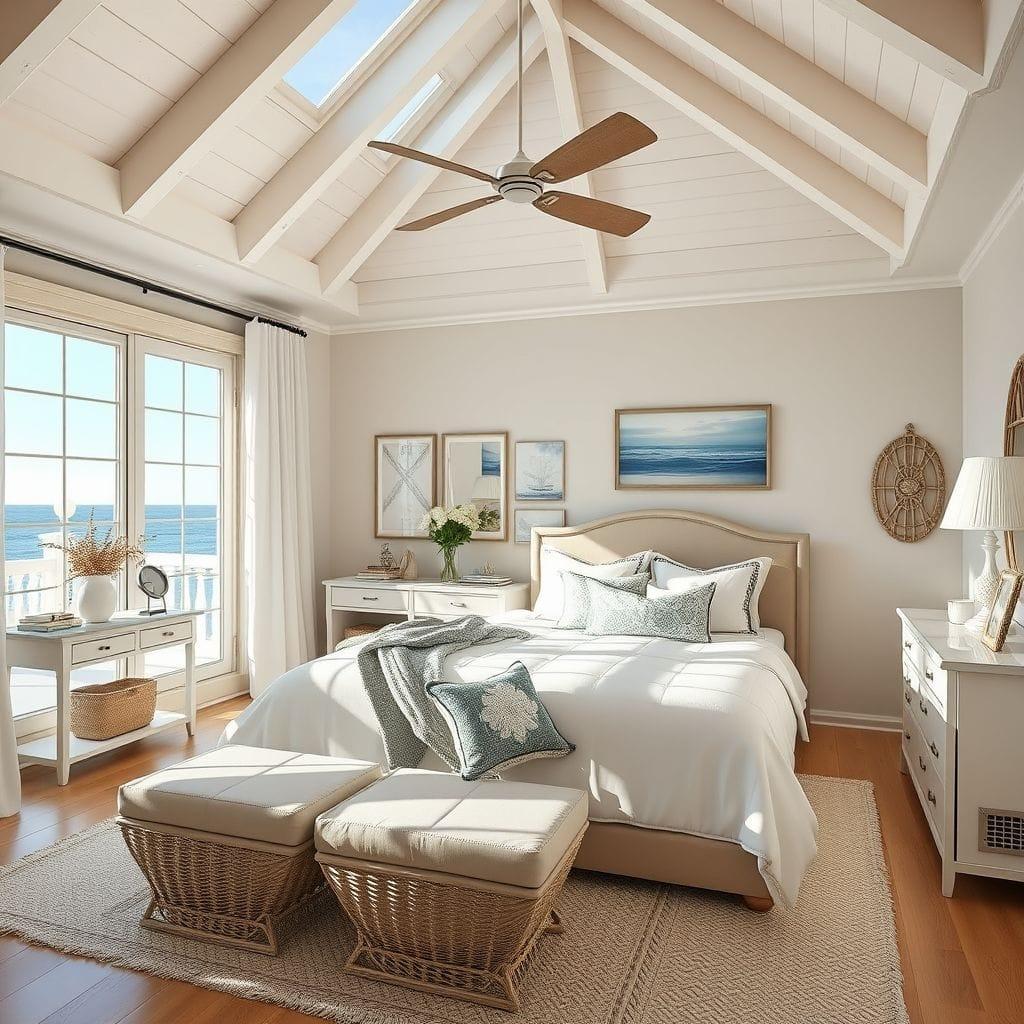 Coastal master bedroom - AI Generated