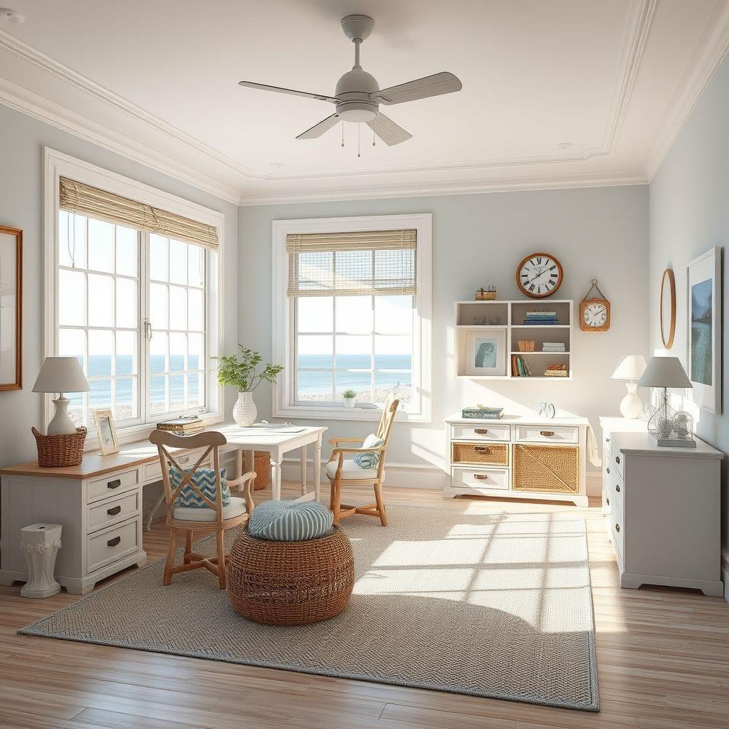 Coastal study room - AI Generated