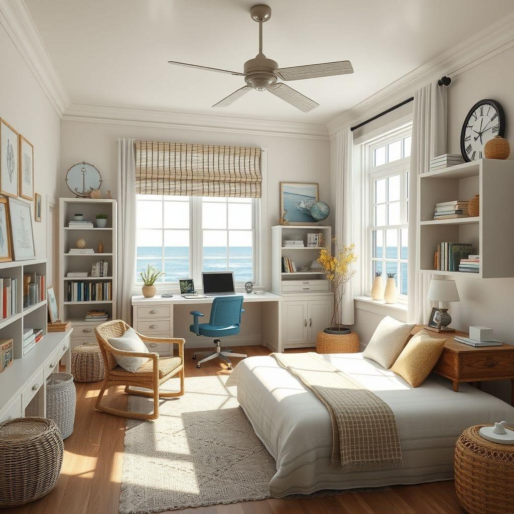 Coastal study room - AI Generated