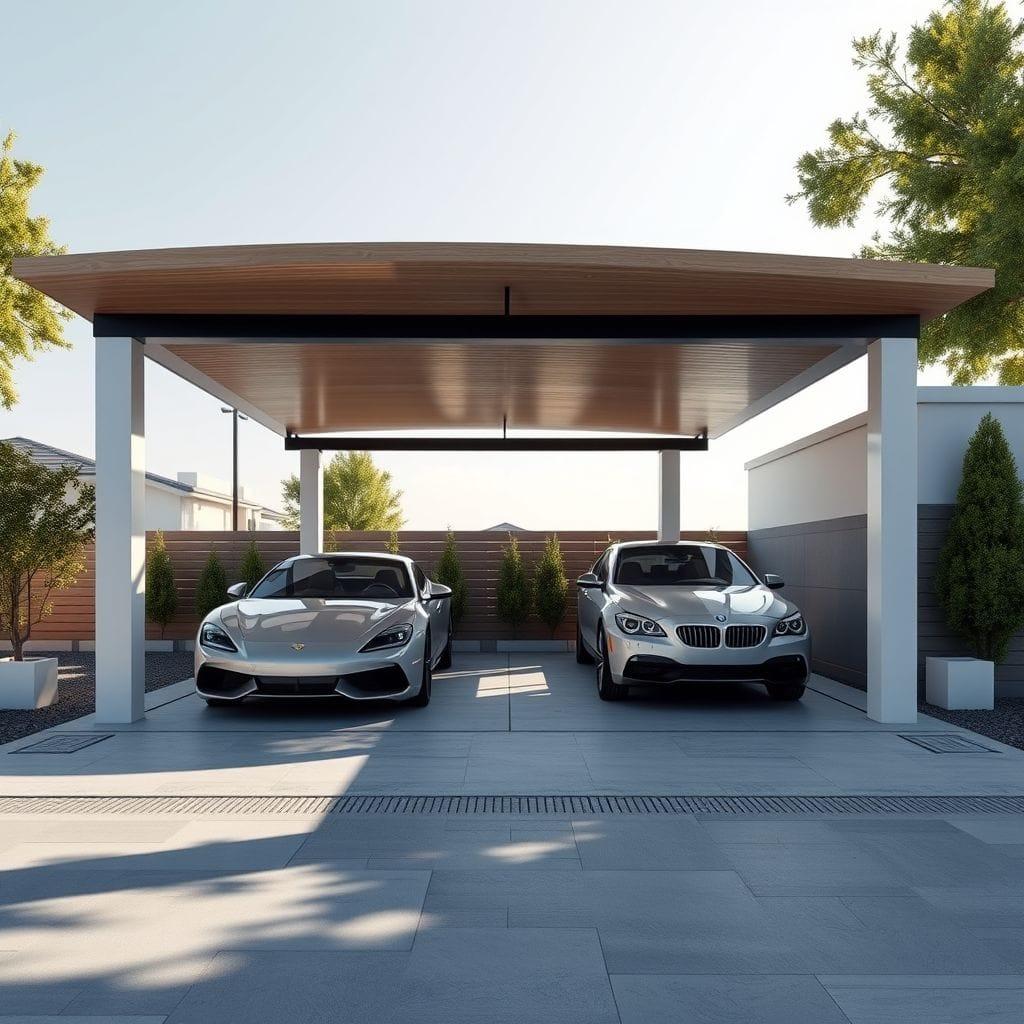 Contemporary carport - AI Generated