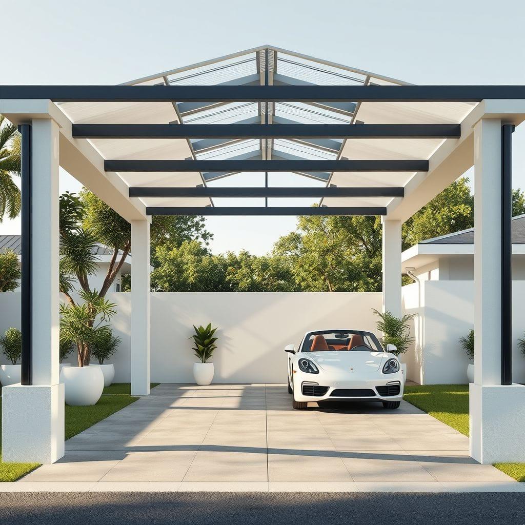 Contemporary carport - AI Generated