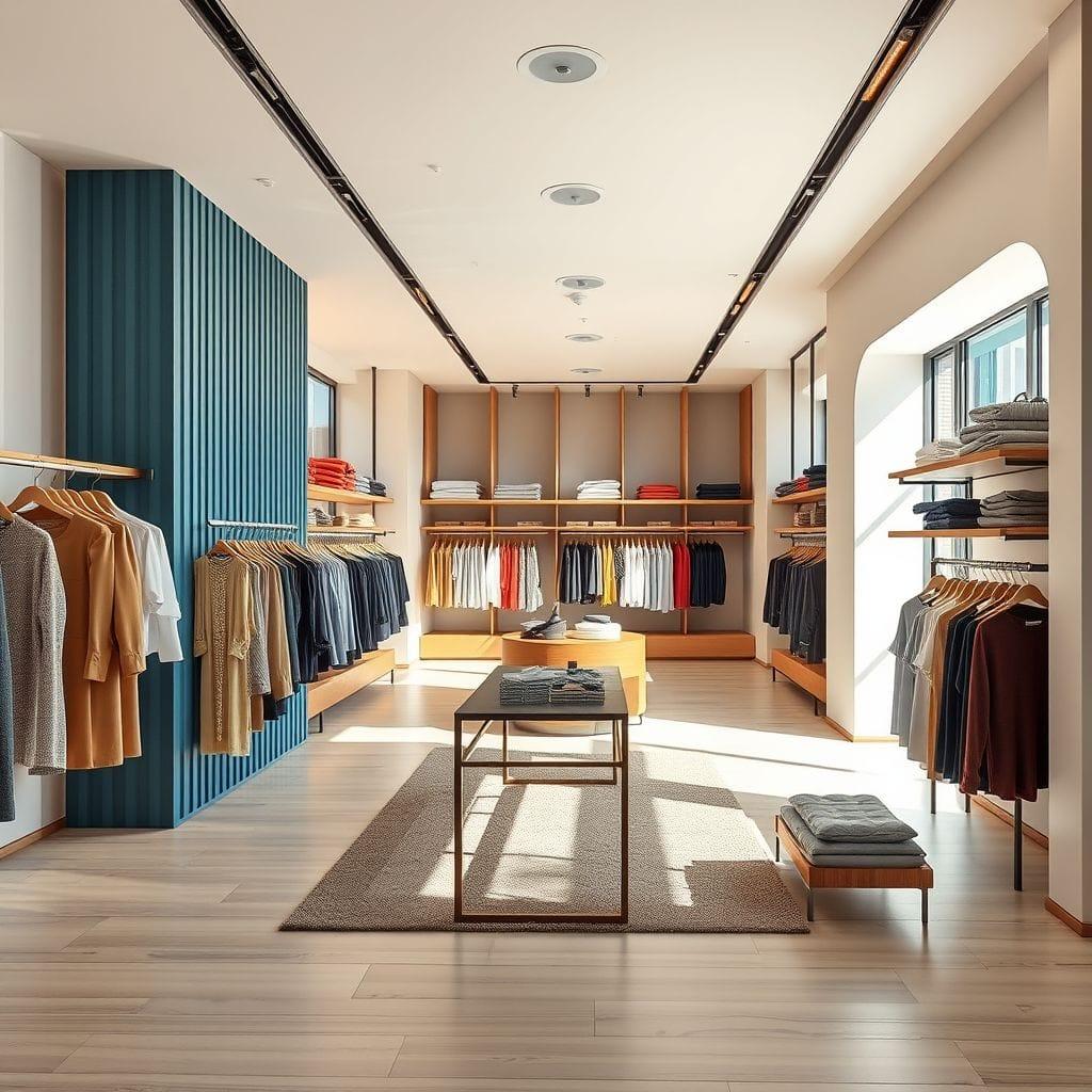 Contemporary clothing store - AI Generated