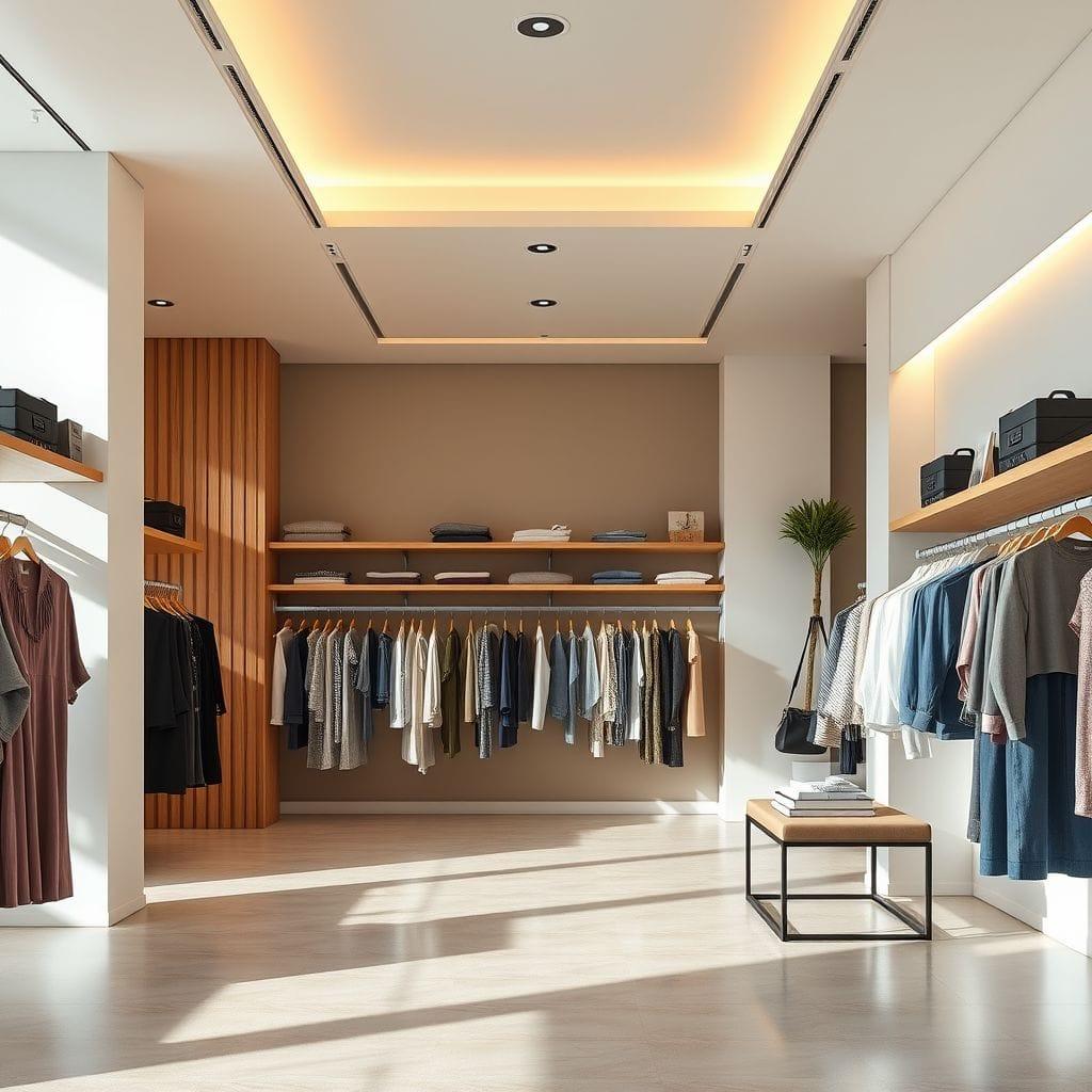 Contemporary clothing store - AI Generated