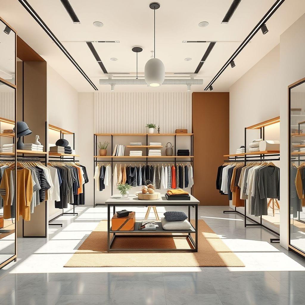 Contemporary clothing store - AI Generated