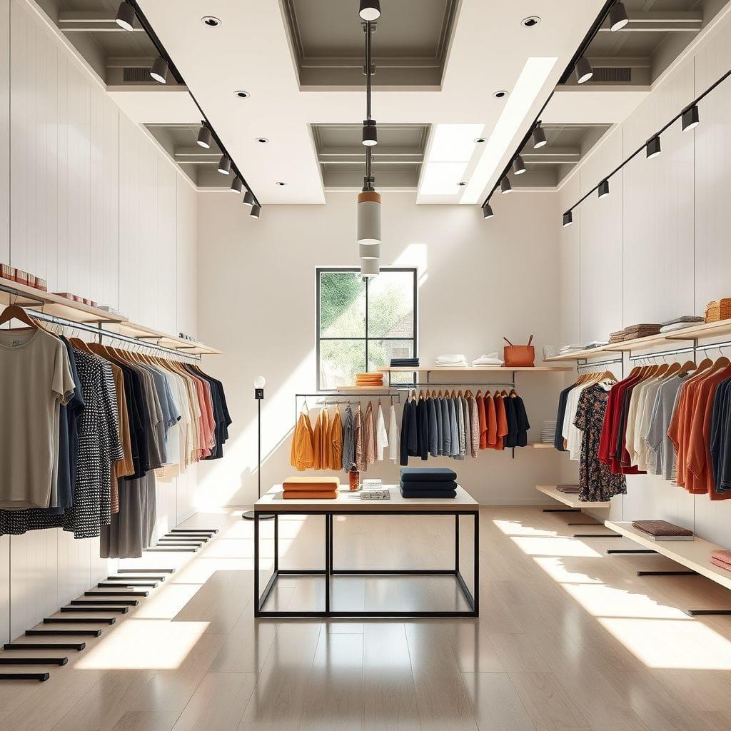 Contemporary clothing store - AI Generated