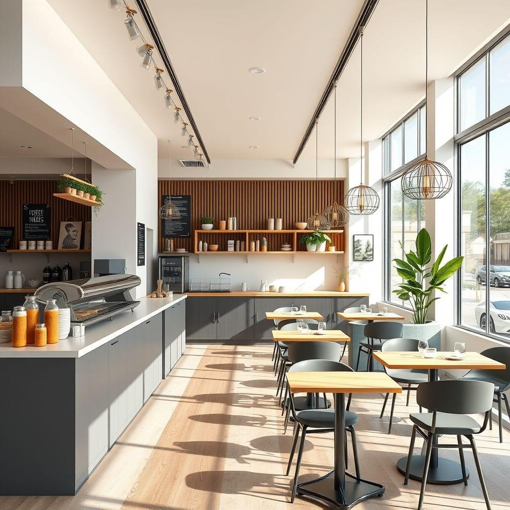 Contemporary coffee shop - AI Generated