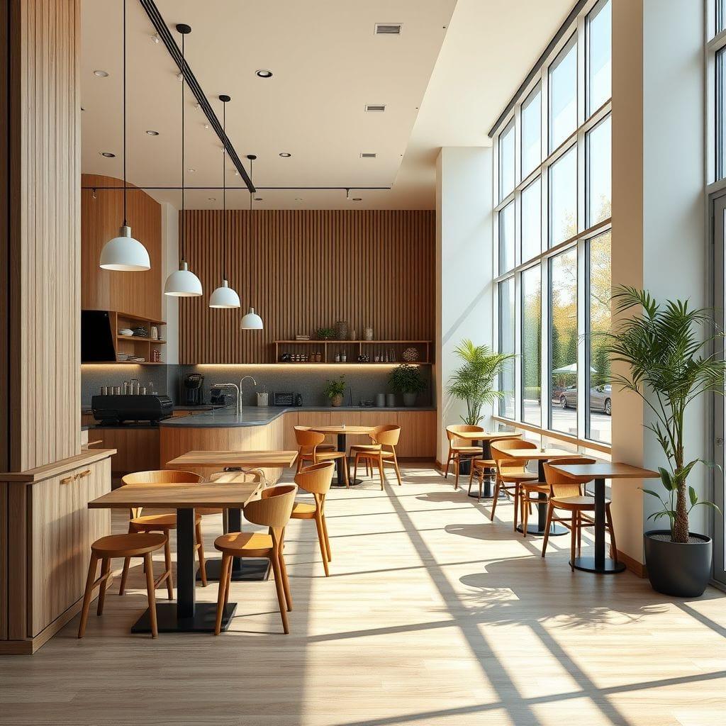 Contemporary coffee shop - AI Generated