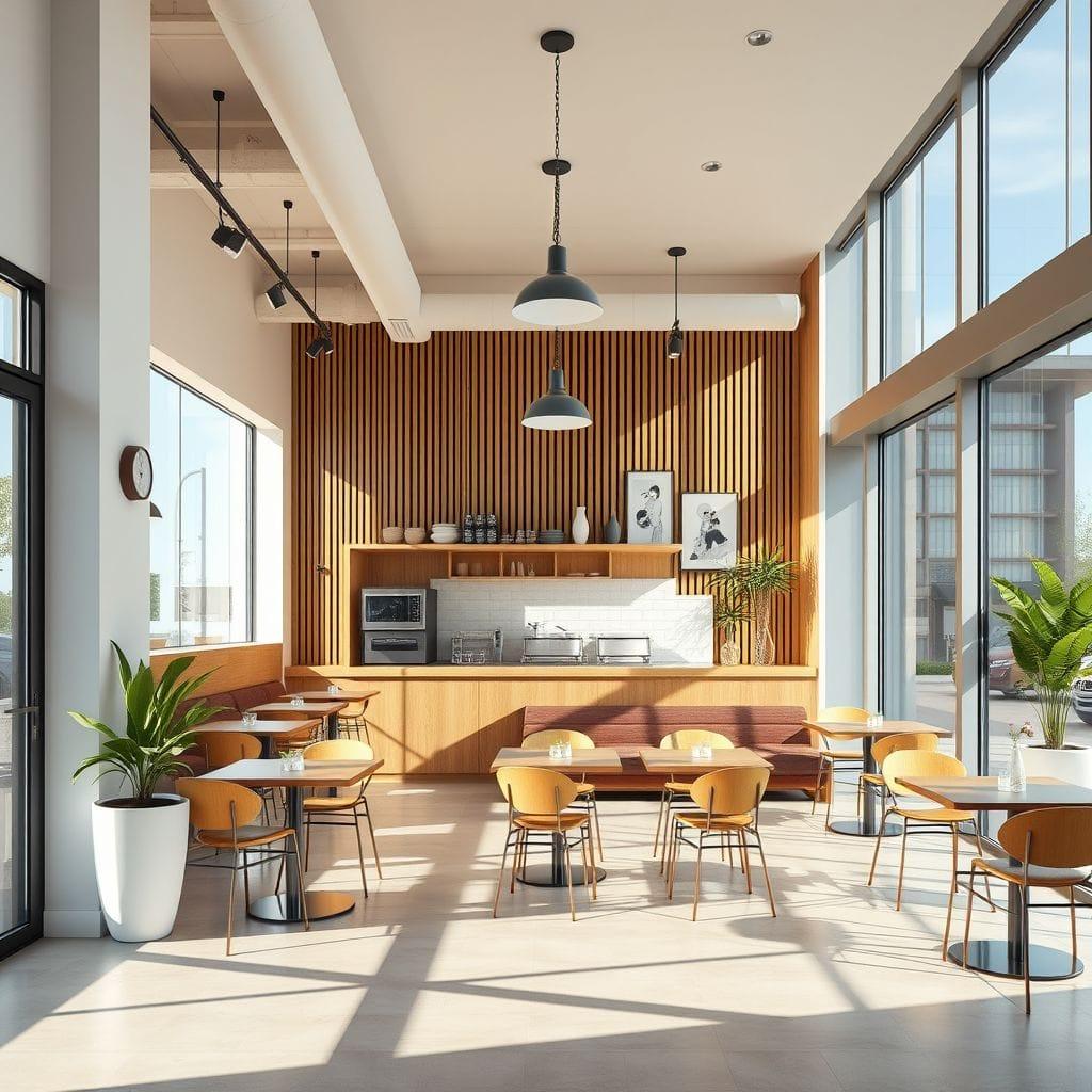 Contemporary coffee shop - AI Generated