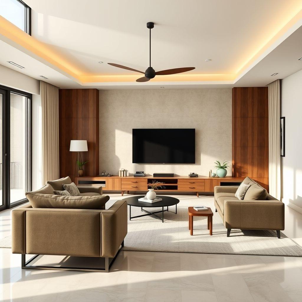 Contemporary entertainment room - AI Generated