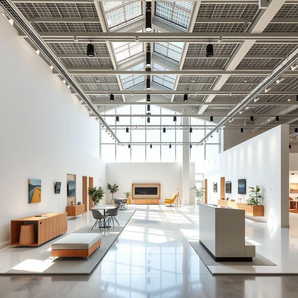 Contemporary exhibition space - AI Generated