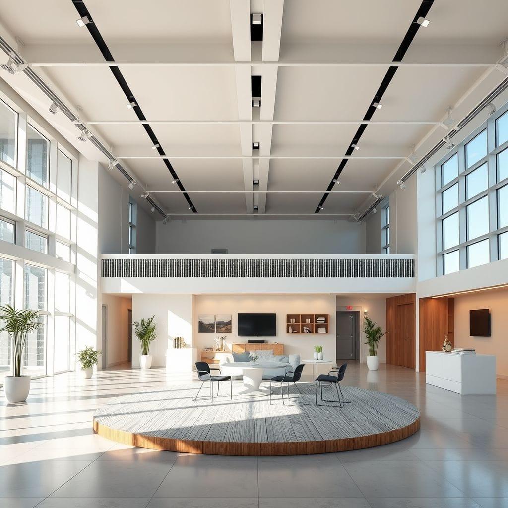 Contemporary exhibition space - AI Generated