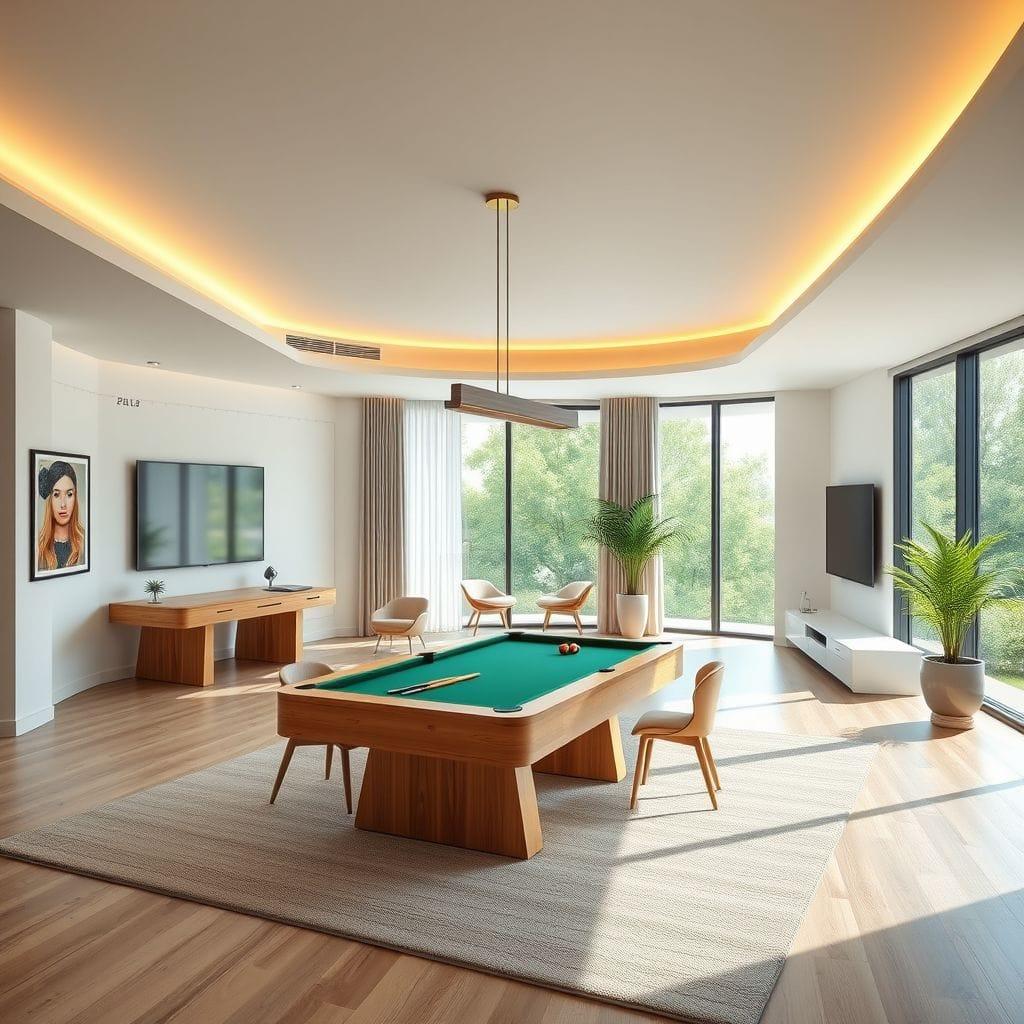Contemporary game room - AI Generated