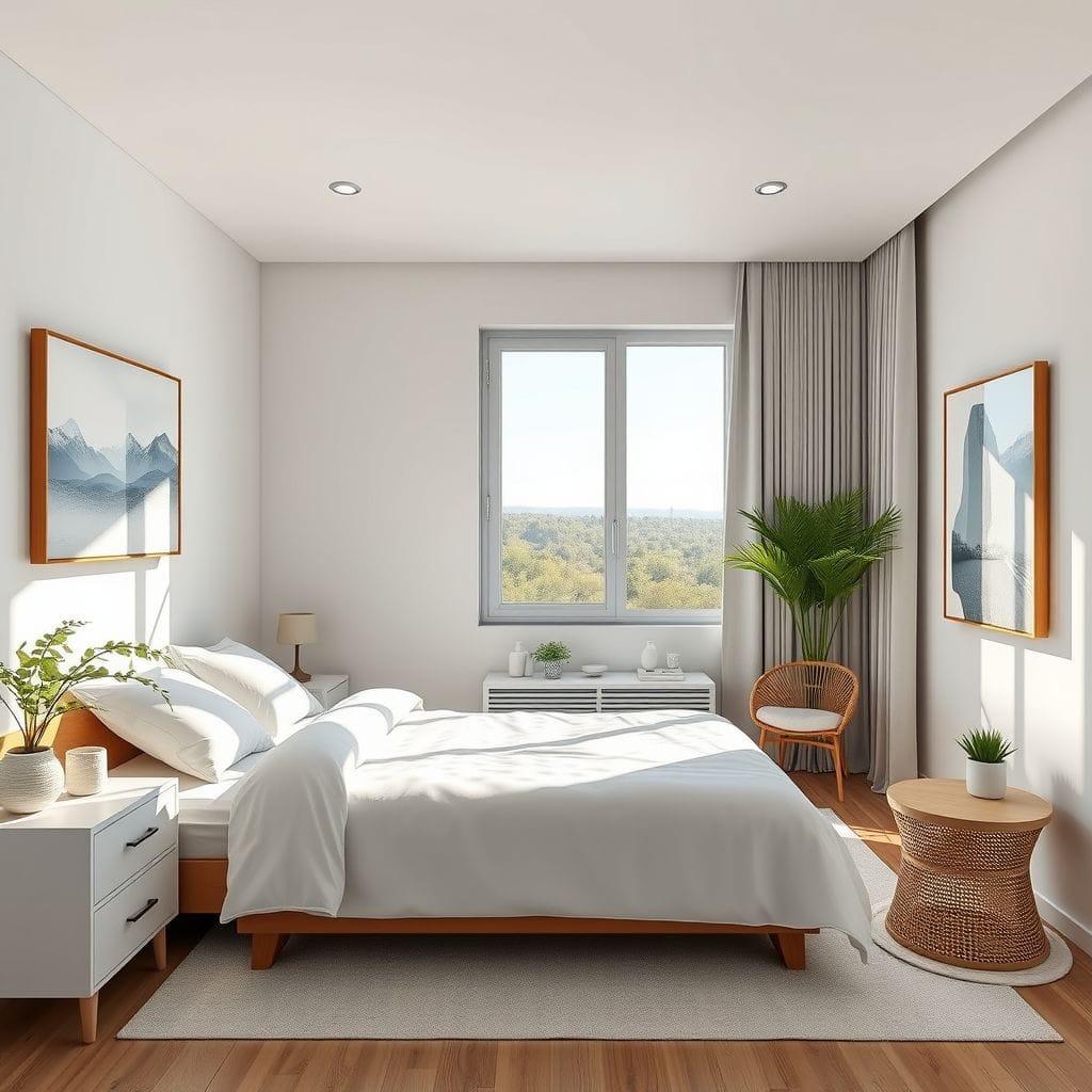 Contemporary guest room - AI Generated