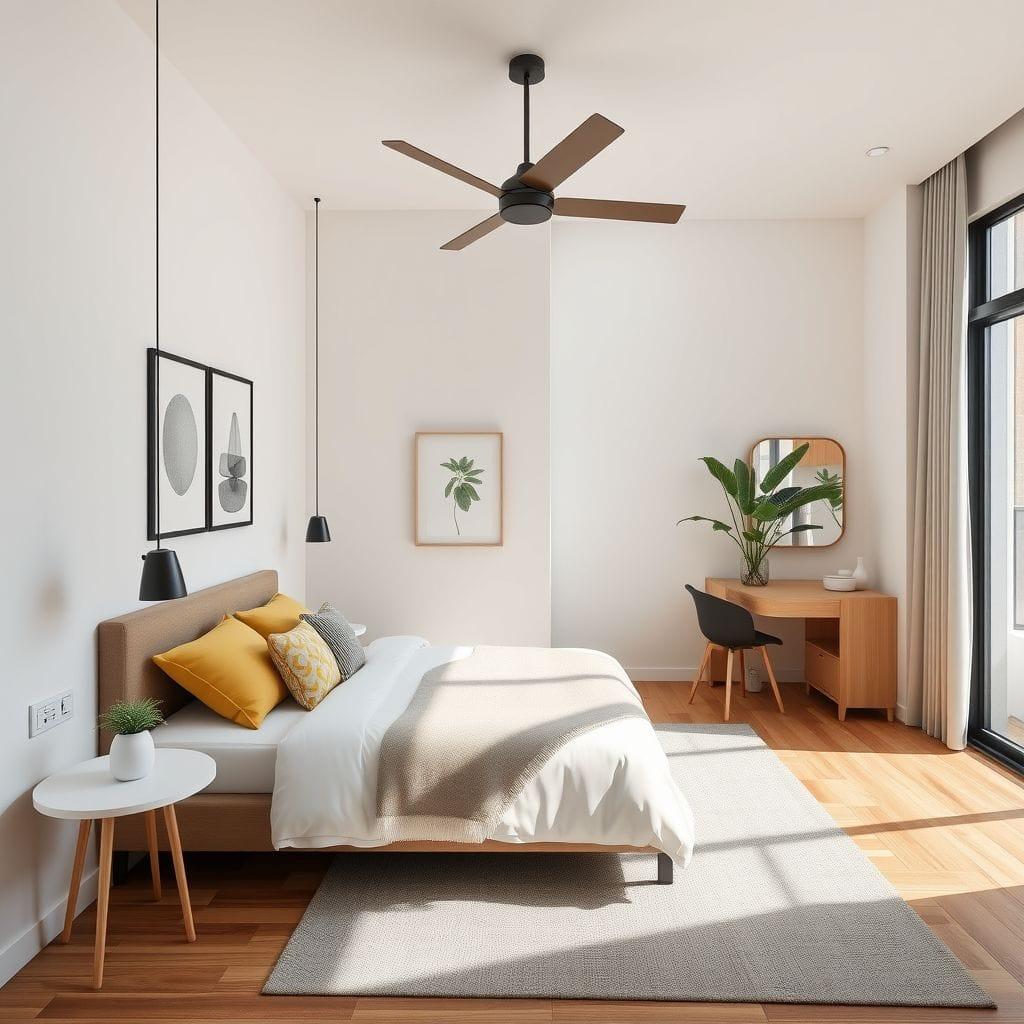 Contemporary guest room - AI Generated