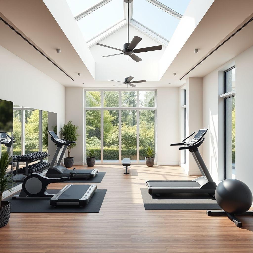 Contemporary home gym - AI Generated