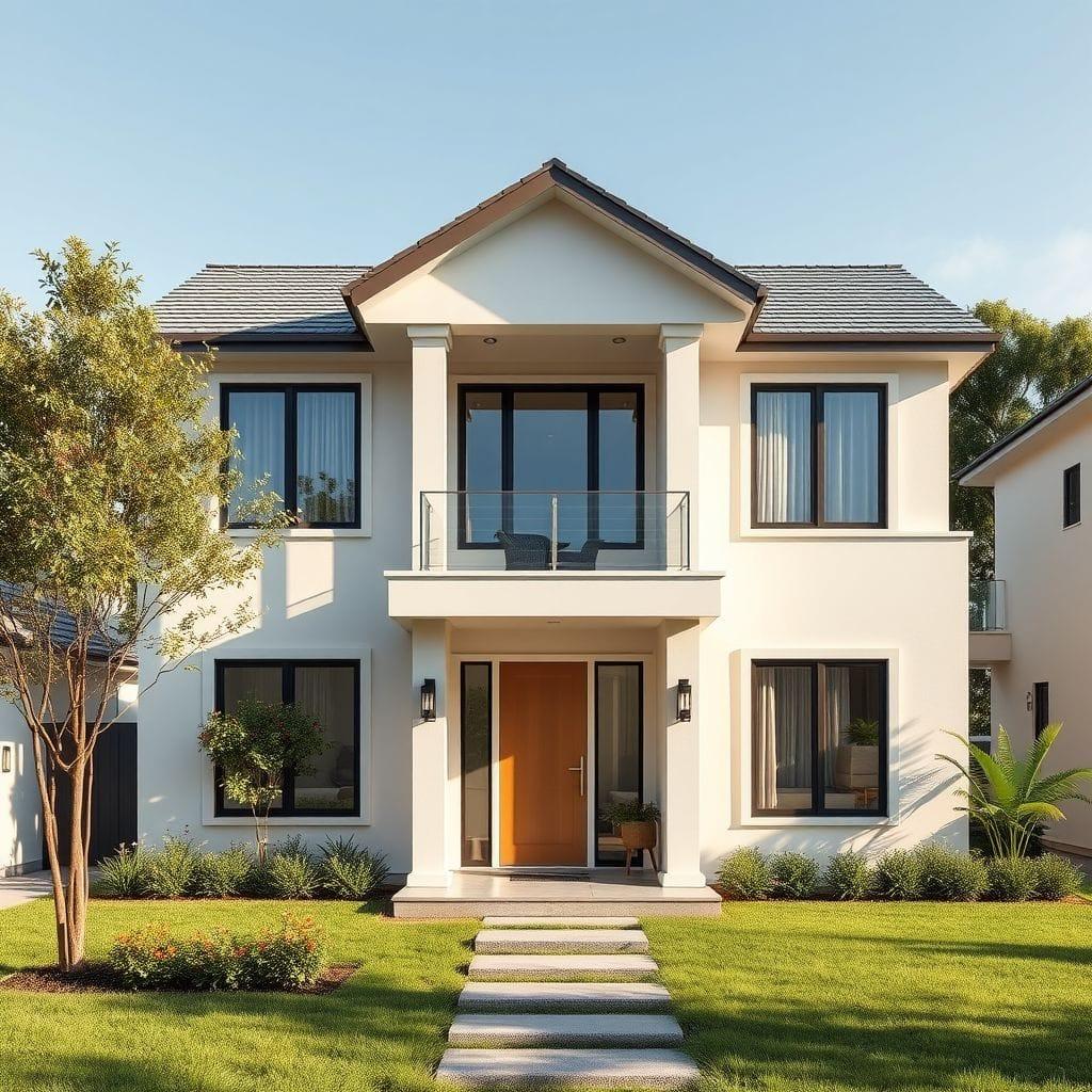 Contemporary house exterior - AI Generated