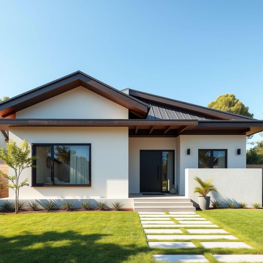 Contemporary house exterior - AI Generated