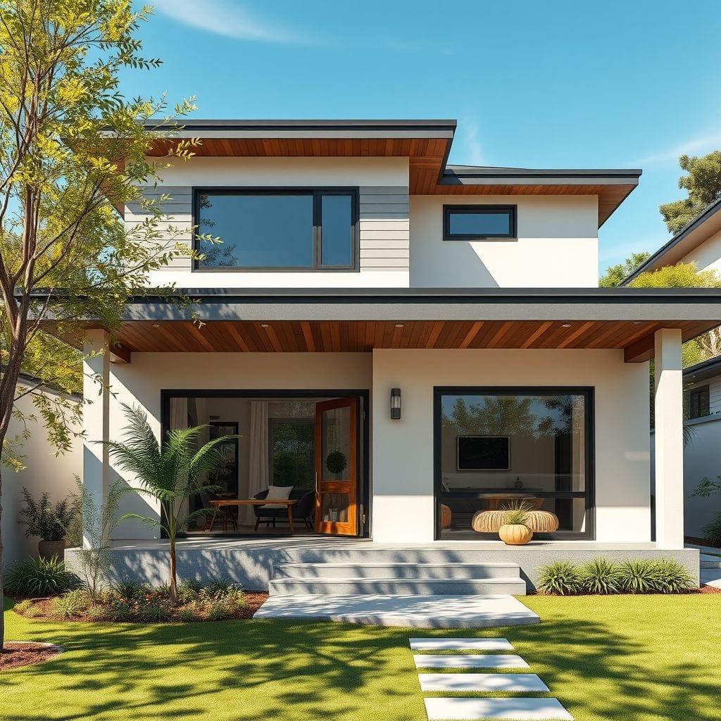Contemporary house exterior - AI Generated