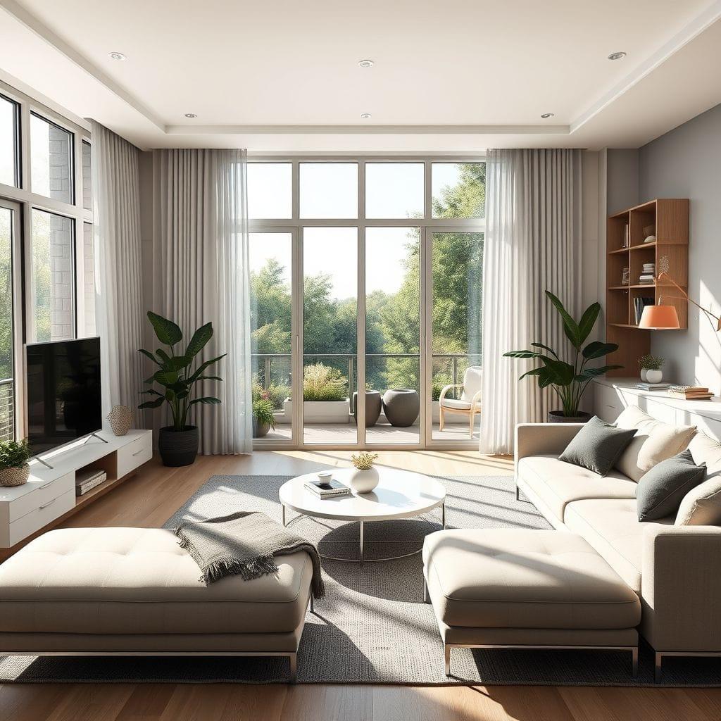 Contemporary living room - AI Generated