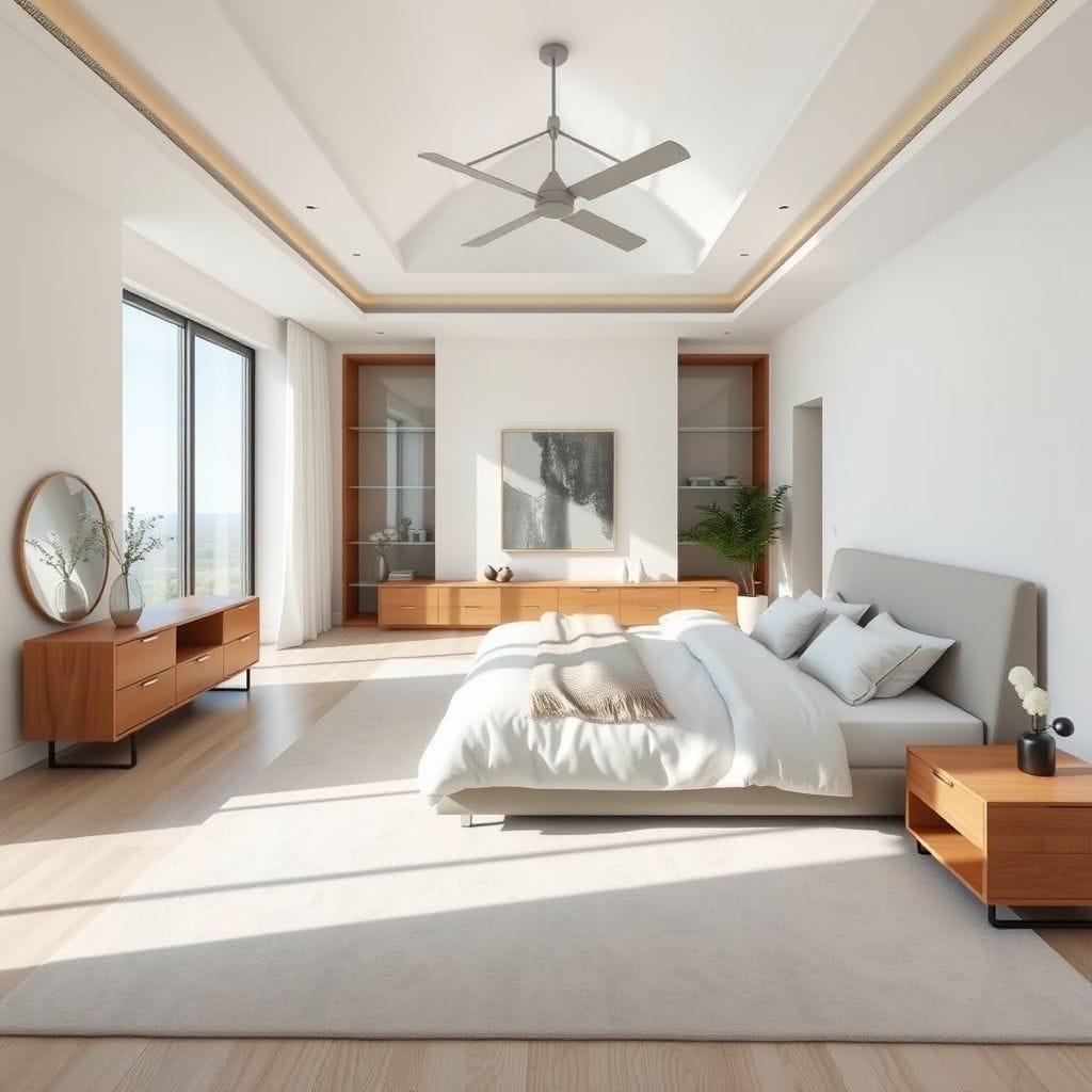 Contemporary master bedroom - AI Generated
