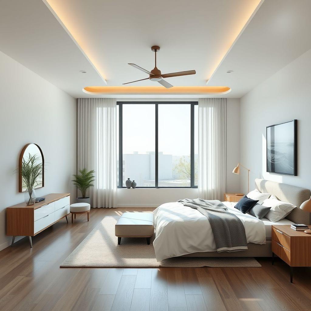 Contemporary master bedroom - AI Generated