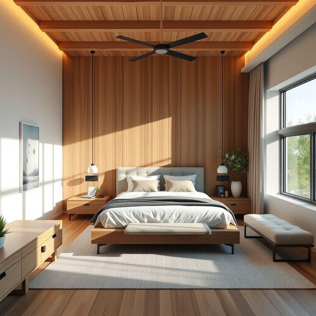 Contemporary master bedroom - AI Generated