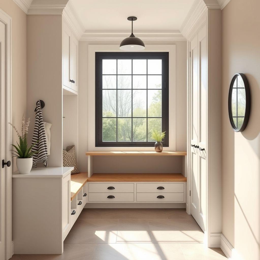 Contemporary mudroom - AI Generated