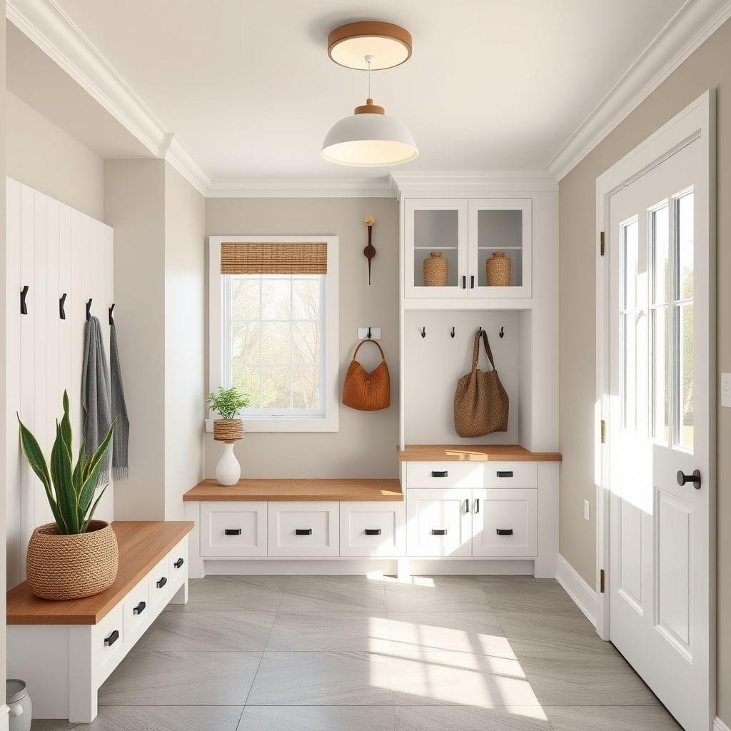 Contemporary mudroom - AI Generated