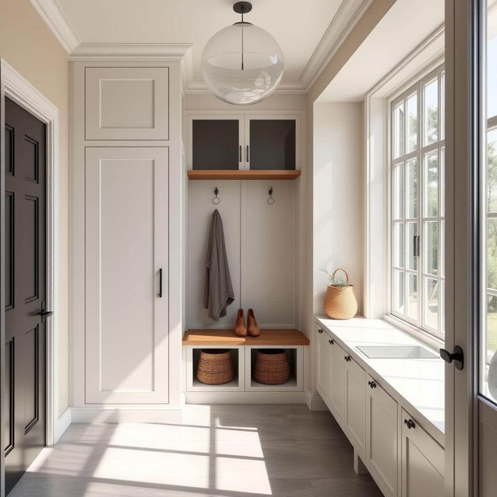 Contemporary mudroom - AI Generated
