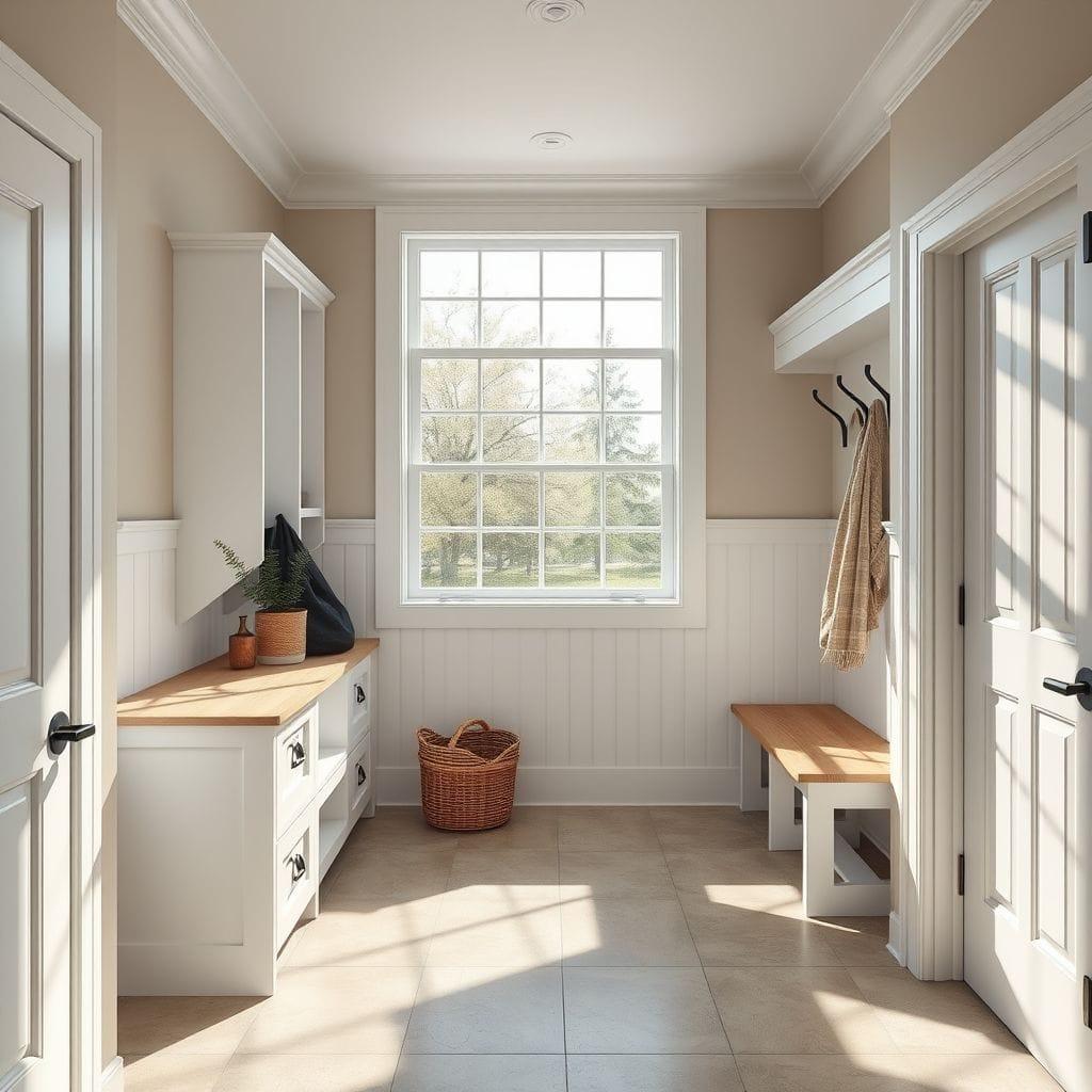 Contemporary mudroom - AI Generated